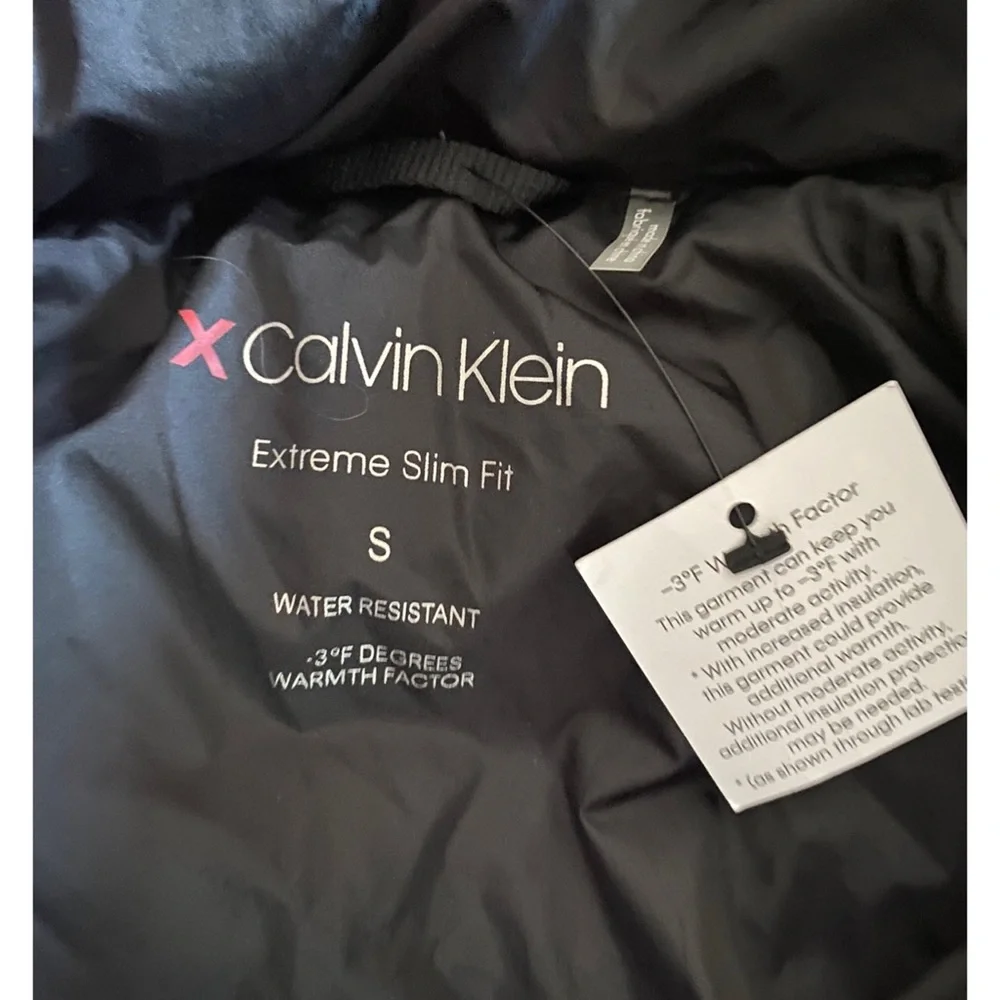 NWT Men’s Calvin Klein Neon Raspberry/Pink Puffer Jacket Coat S - Picture 9 of 10